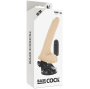 BASECOCK - VIBRADOR DE CONTROLE REMOTO NATURAL REALISTA COM TESTÍCULOS 20 CM -O- 4 CM