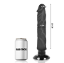 BASECOCK - VIBRADOR REALÍSTICO BASECOCK 2-1 PRETO 20 CM -O- 4 CM