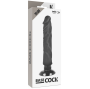 BASECOCK - VIBRADOR REALÍSTICO BASECOCK 2-1 PRETO 20 CM -O- 4 CM