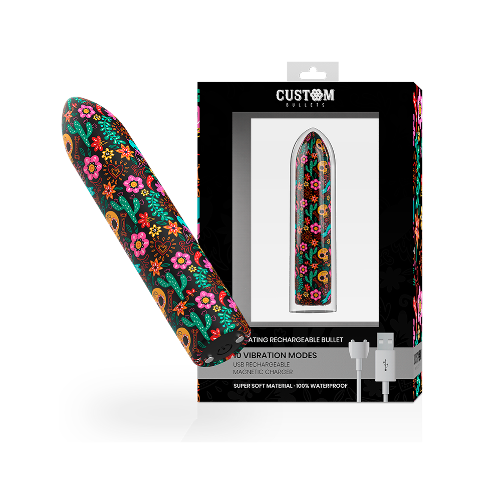 CUSTOM BULLETS - PERSONNALISÉS MAGNÉTIQUE FLORAL RECHARGEABLE 10V