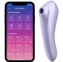 SATISFYER - DUAL PLEASURE AIR PULSE VIBRATOR MAUVE