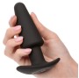 CALEXOTICS - ROCK BOTTOM TAPERED ANAL PLUG 10 VIBRACIONES SILIKON SCHWARZ