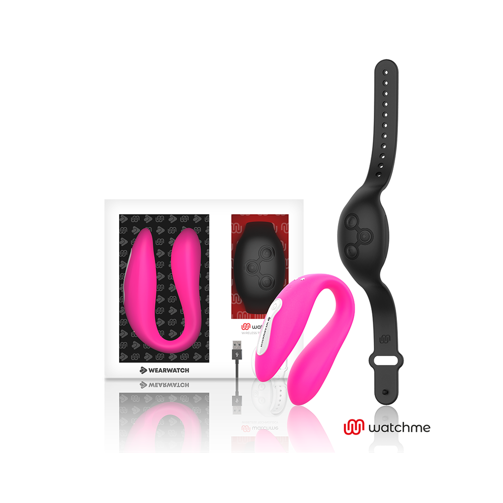 WEARWATCH - DUAL PLEASURE DRAHTLOSE TECHNOLOGIEUHR FUCHSIA / Pechschwarz