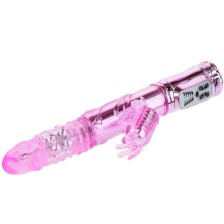 BAILE - VIBRADOR RECARREGVEL COM ROTAO E ESTIMULADOR DE BORBOLETA PULSANTE