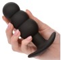 CALEXOTICS - ROCK BOTTOM ANAL PLUG MIT PERLEN 10 VIBRATIONEN SILIKON SCHWARZ
