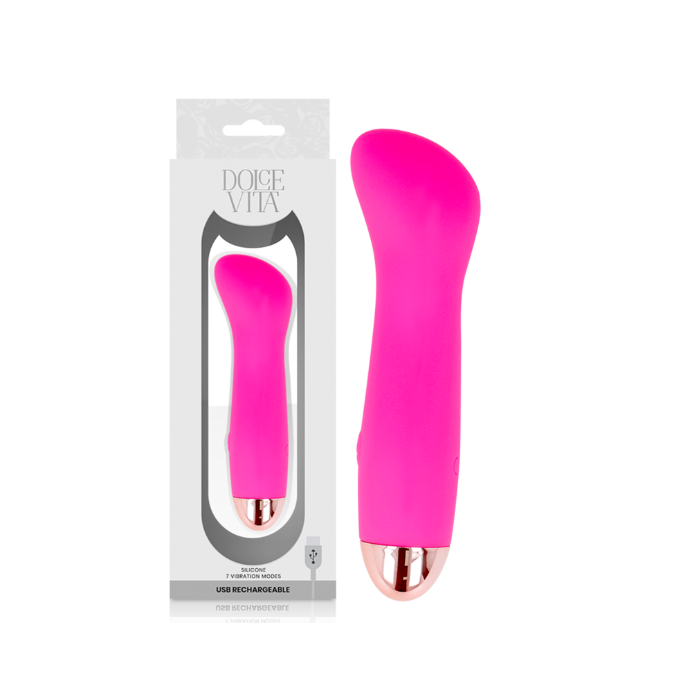 DOLCE VITA - AUFLADBARER VIBRATOR EIN ROSA 7 GESCHWINDIGKEITEN