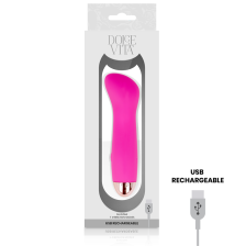 DOLCE VITA - AUFLADBARER VIBRATOR EIN ROSA 7 GESCHWINDIGKEITEN
