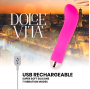 DOLCE VITA - VIBRATORE RICARICABILE ROSA A 7 VELOCITÀ
