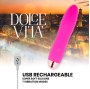 DOLCE VITA - VIBRATORE RICARICABILE QUATTRO ROSA 7 VELOCITÀ