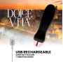 DOLCE VITA - VIBRATEUR RECHARGEABLE CINQ NOIR 7 VITESSES