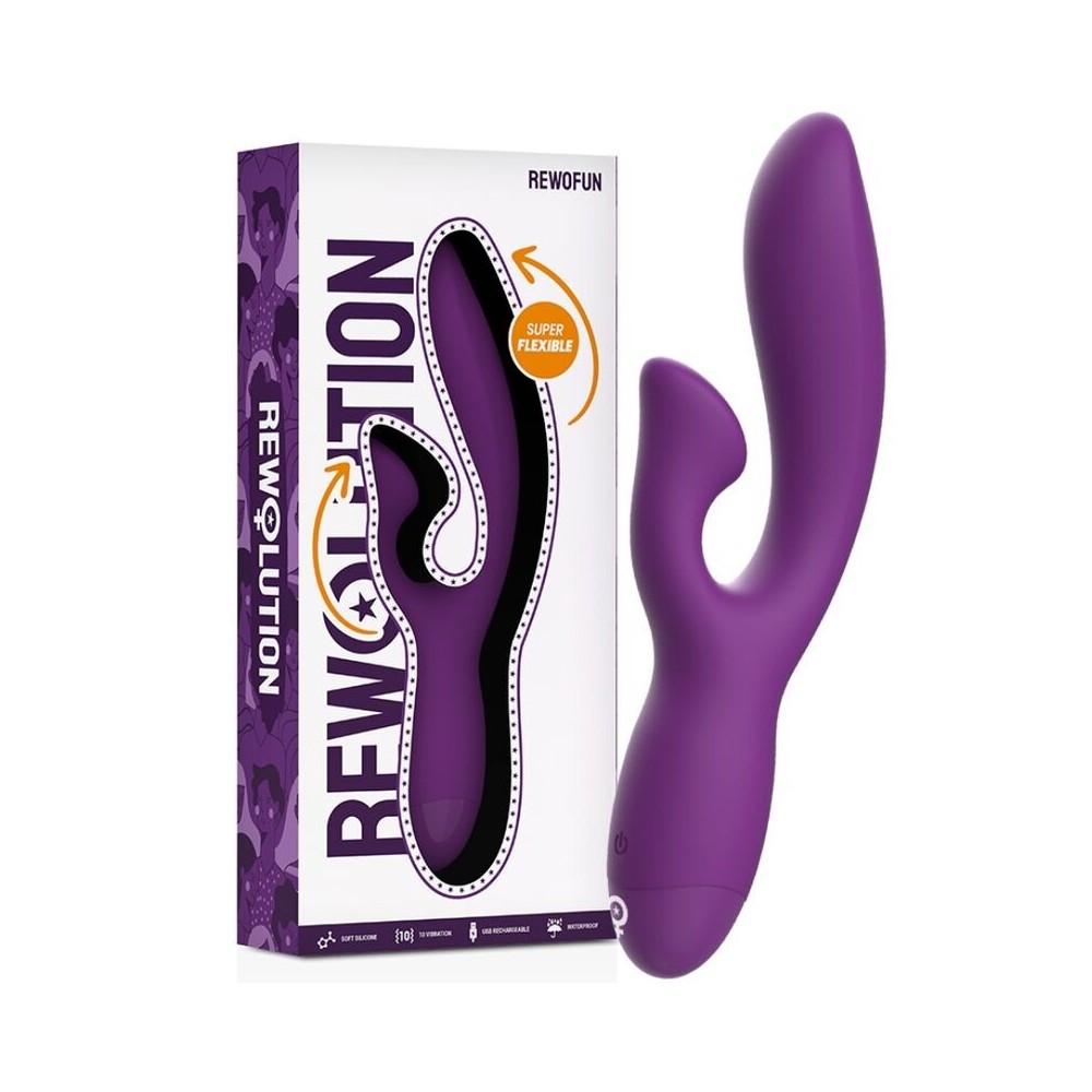 REWOLUTION - VIBRADOR FLEXÍVEL REWOFUN COM COELHO