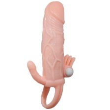 BAILE - BRAVE MAN PENIS COVER WITH CLIT AND ANAL STIMULATION FLESH 16.5 CM