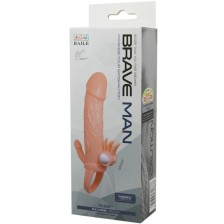 BAILE - BRAVE MAN PENISHÜLLE MIT KLITORIS UND ANALSTIMULATION FLEISCH 16.5 CM