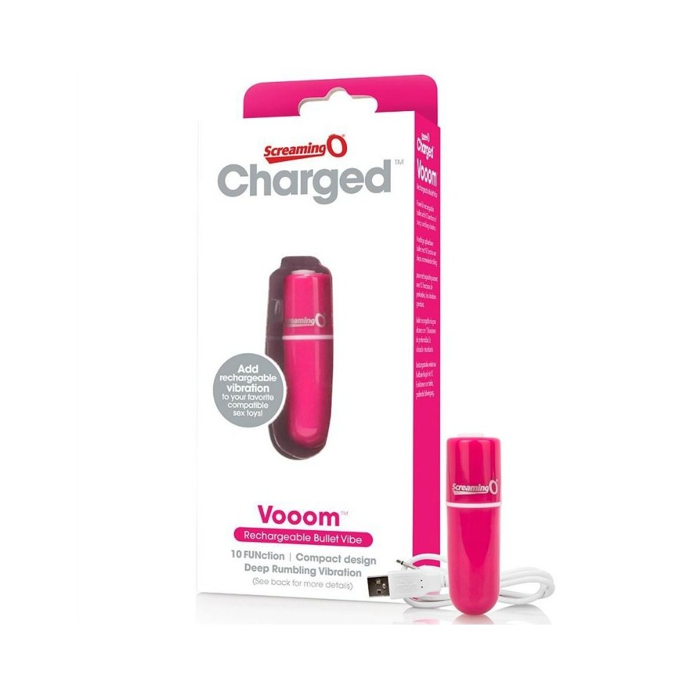 SCREAMING O - BALA VIBREURA RECHARGEABLE VOOOM ROSE