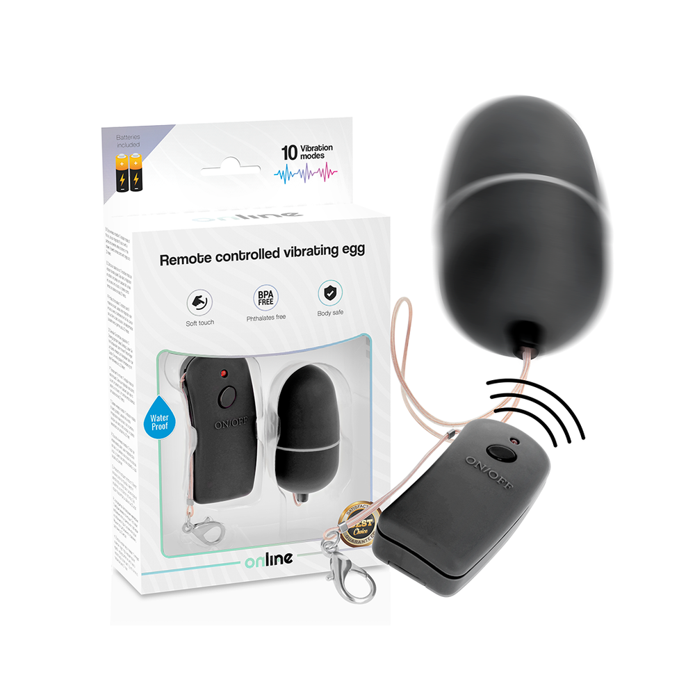 ONLINE - OVO VIBRANTE COM CONTROLE REMOTO PRETO