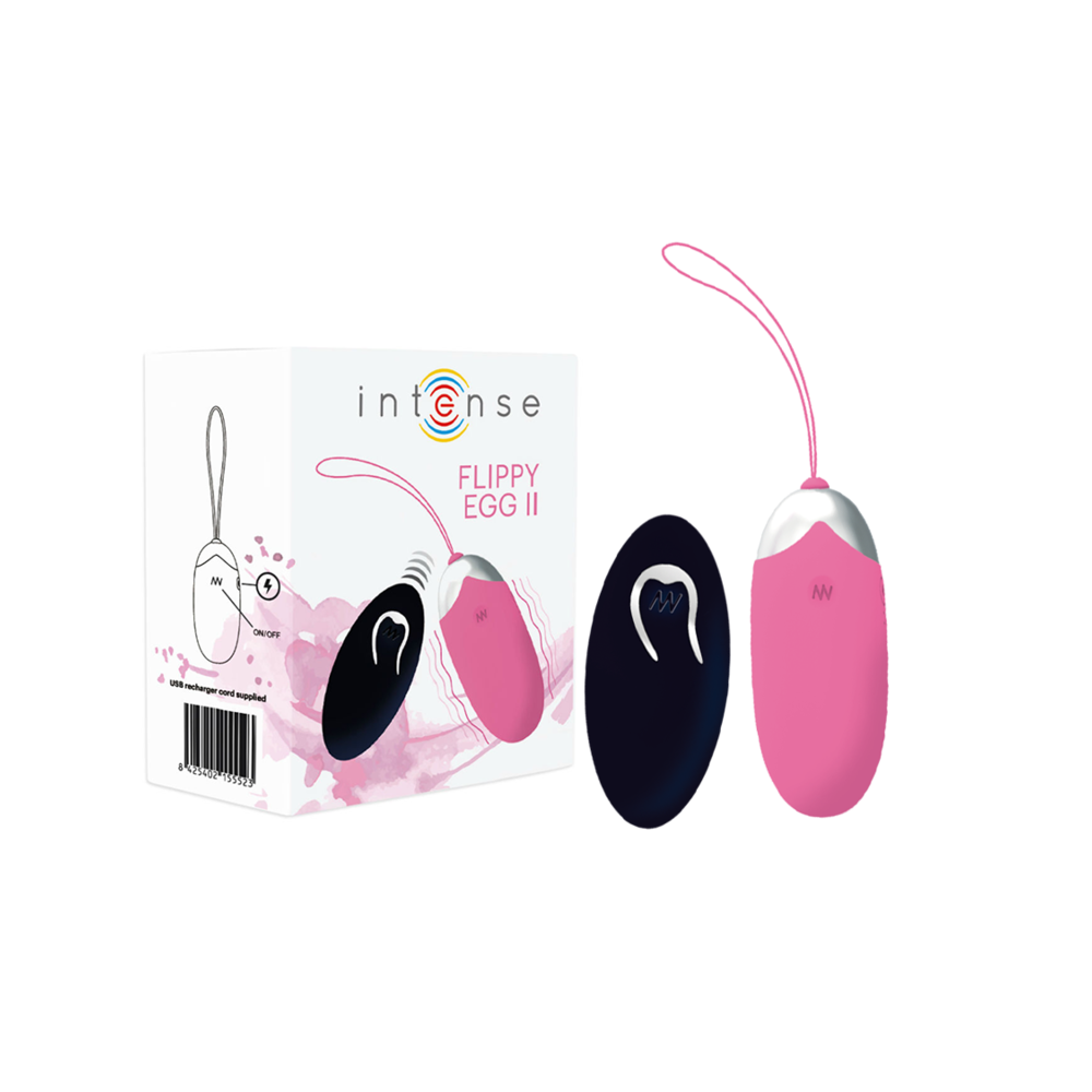 INTENSE - OVO VIBRANTE FLIPPY II COM CONTROLE REMOTO ROSA