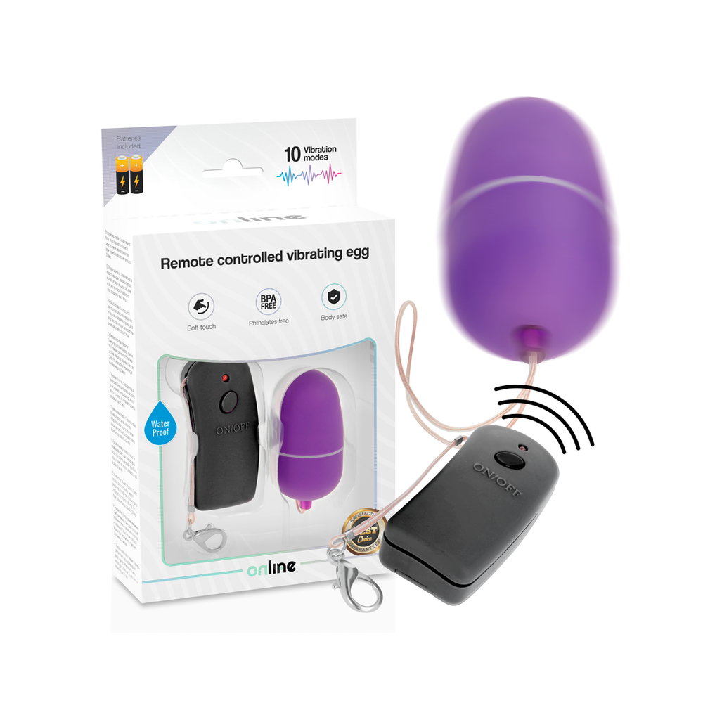 ONLINE - REMOTE CONTROLLED VIBRATING EGG PURPLE