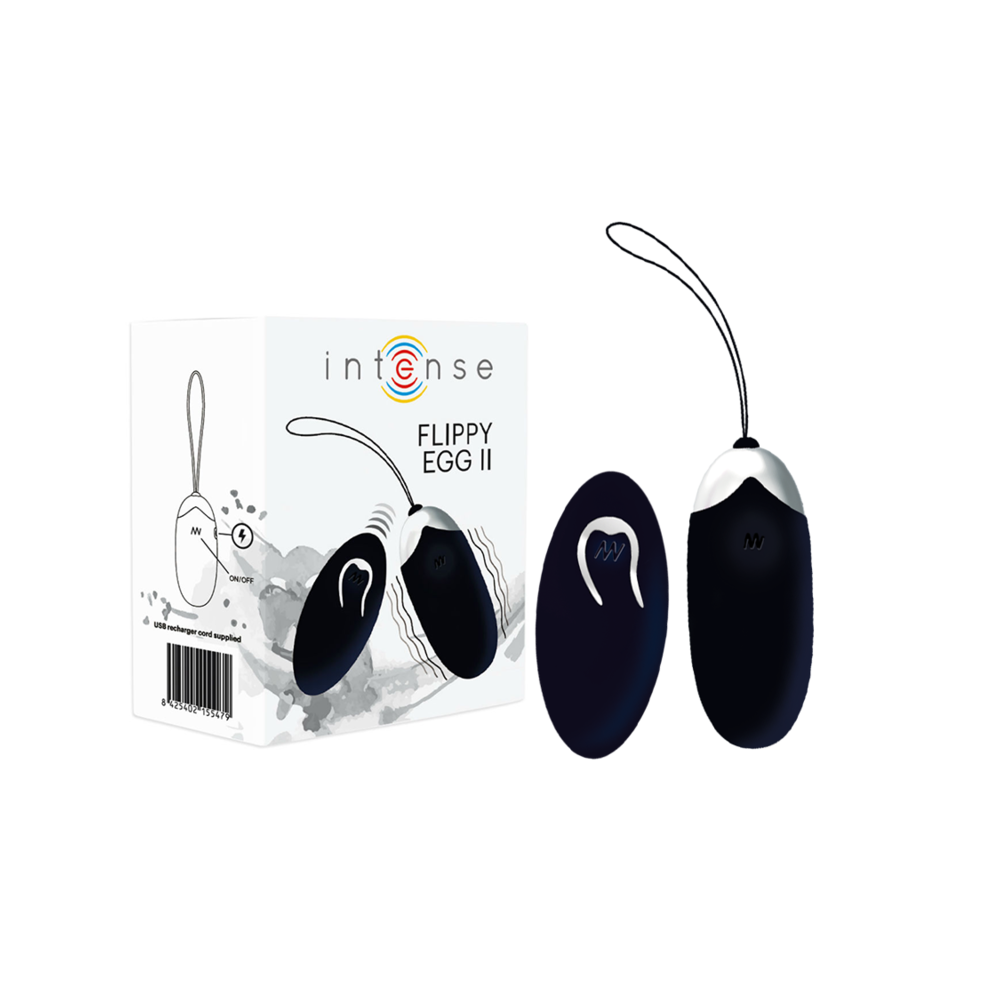 INTENSE - FLIPPY II VIBRATING EGG WITH REMOTE CONTROL BLACK