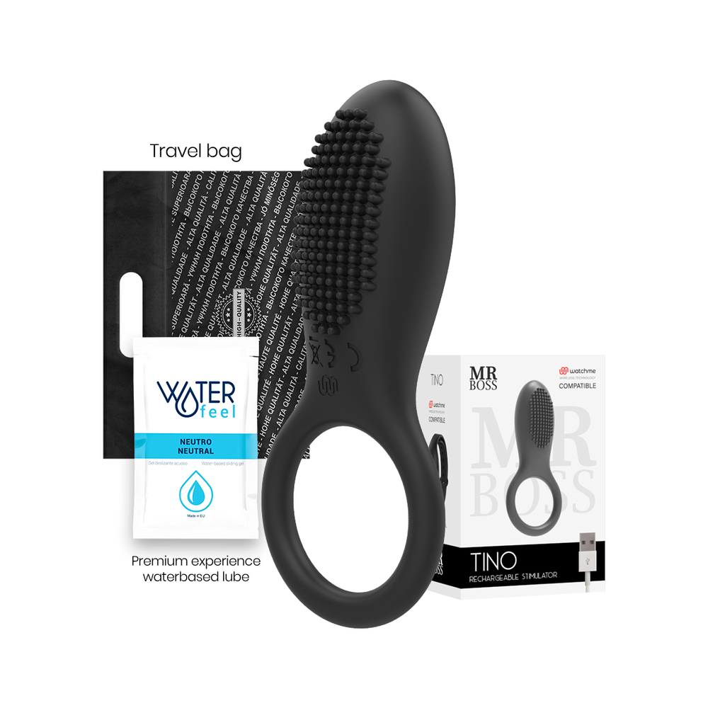 MR BOSS - TINO STIMULATING RING + WATCHME REMOTE CONTROL