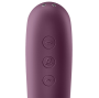 SATISFYER - VIBRADOR DUAL KISS AIR PULSE VINHO TINTO