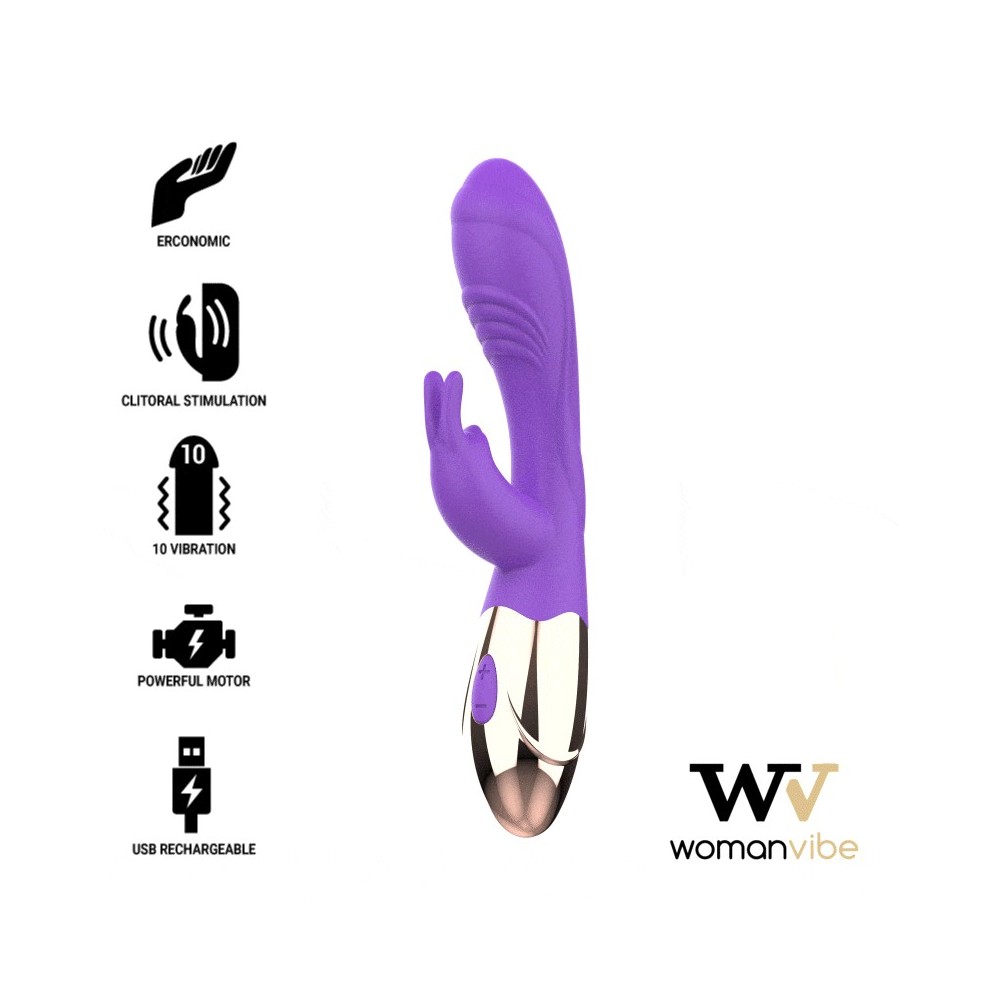 WOMANVIBE - VIBRATEUR RECHARGEABLE EN SILICONE VIORA FEMME