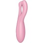 SATISFYER - APP VIBRADOR THREESOME 4 ROSA