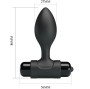 PRETTY LOVE - VIBRA BUTT 10 VIBRATIONS ANAL PLUG BLACK
