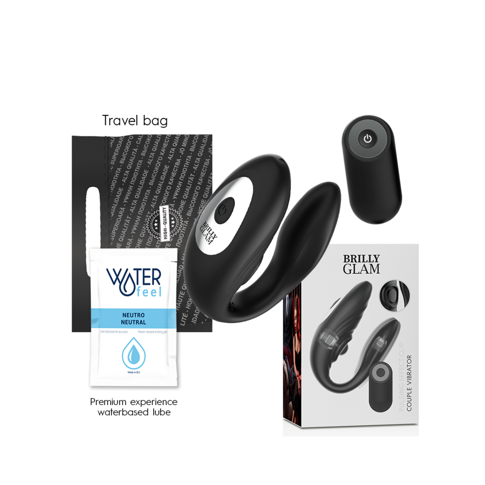 BRILLY GLAM- COUPLE PULSING & VIBRATING REMOTE CONTROL