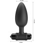 PRETTY LOVE - VIBRA BUTT PLUG 2 ANAL PLUG 10 VIBRAÇÕES PRETO
