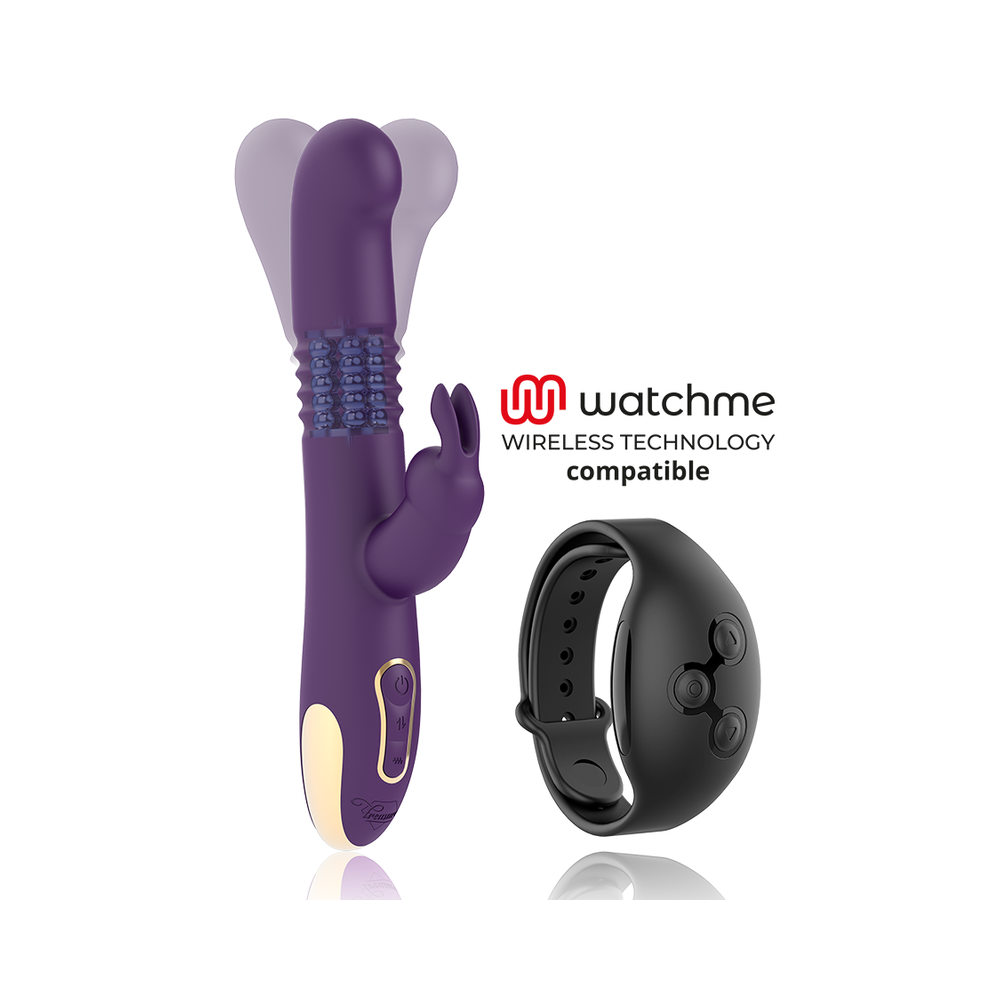 TREASURE - BASTIAN VIBROMASSEUR RABBIT UP & DOWN ROTATIF ET VIBRANT + TÉLÉCOMMANDE WATCHME