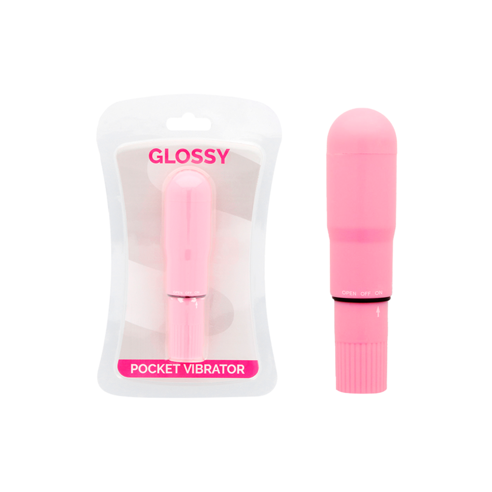 GLOSSY - POCKET VIBRATOR PINK