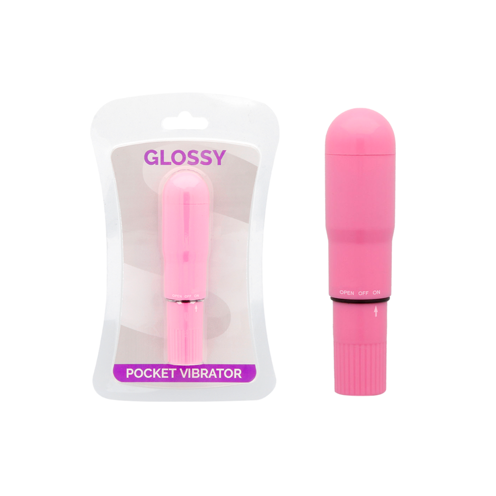 GLOSSY - POCKET VIBRATOR DEEP ROSE