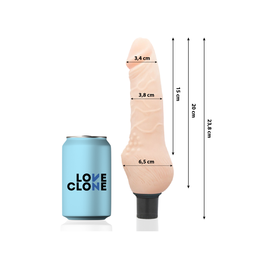 LOVECLONE - DAVEN SELF LUBRICATION REALISTIC 23.8 CM -O- 3.8 CM