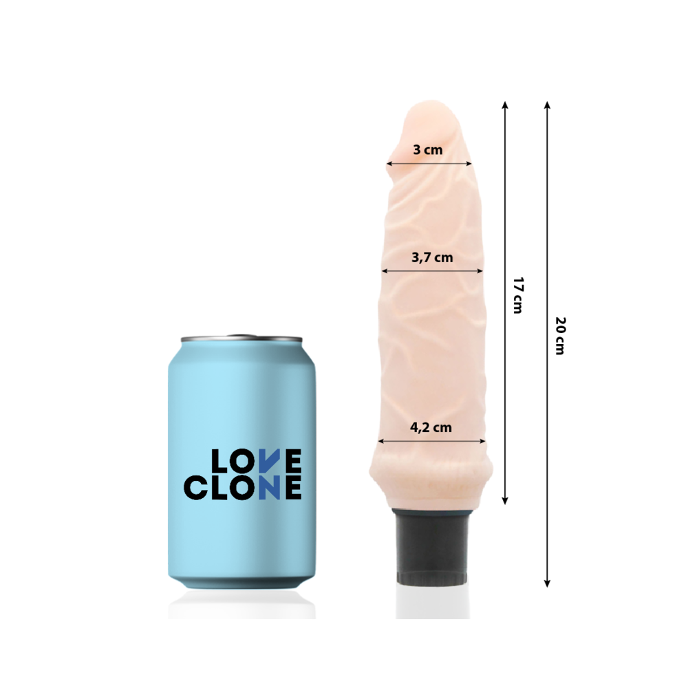 LOVECLONE - IVAR SELBSTSCHMIERENDER VIBRATOR 20 CM -O- 3.7 CM