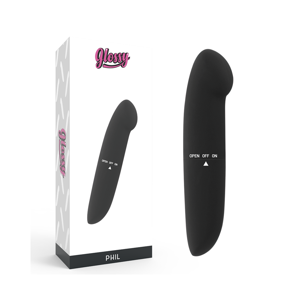 GLOSSY - PHIL VIBRATOR BLACK