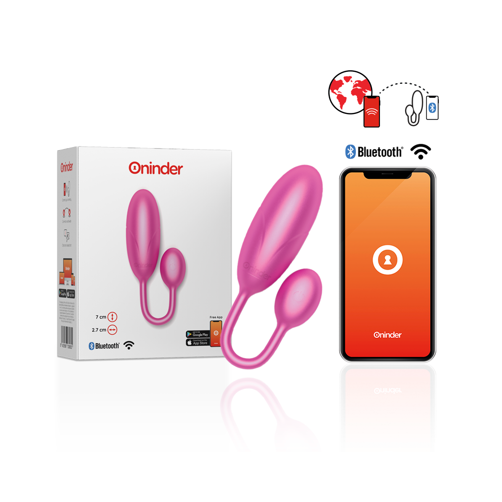 ONINDER - UOVO VIBRANTE DENVER ROSA 7 X 2,7 CM APP GRATUITA