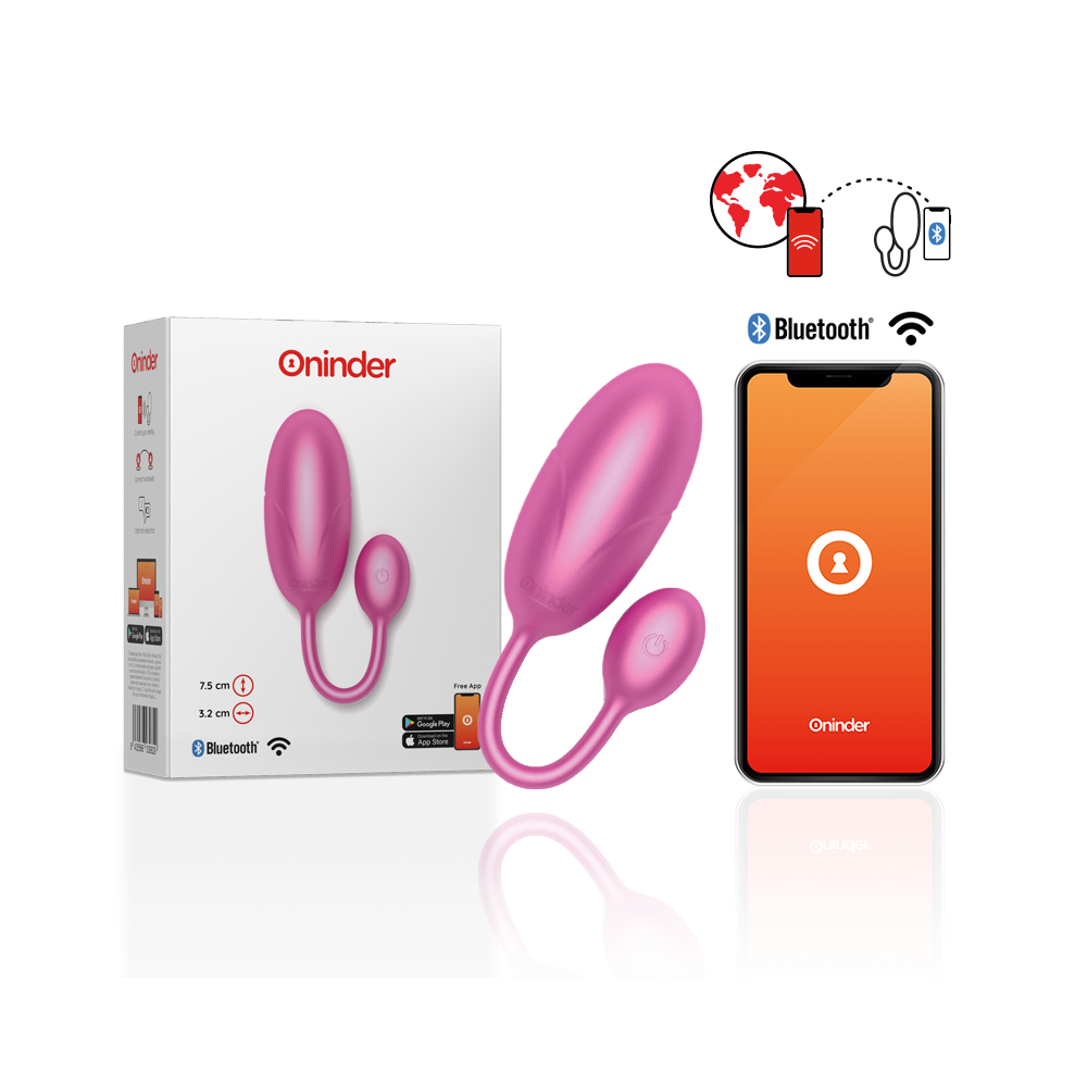 ONINDER  TOKYO VIBRIERENDES EI ROSA 7,5 X 3,2 CM KOSTENLOSE APP