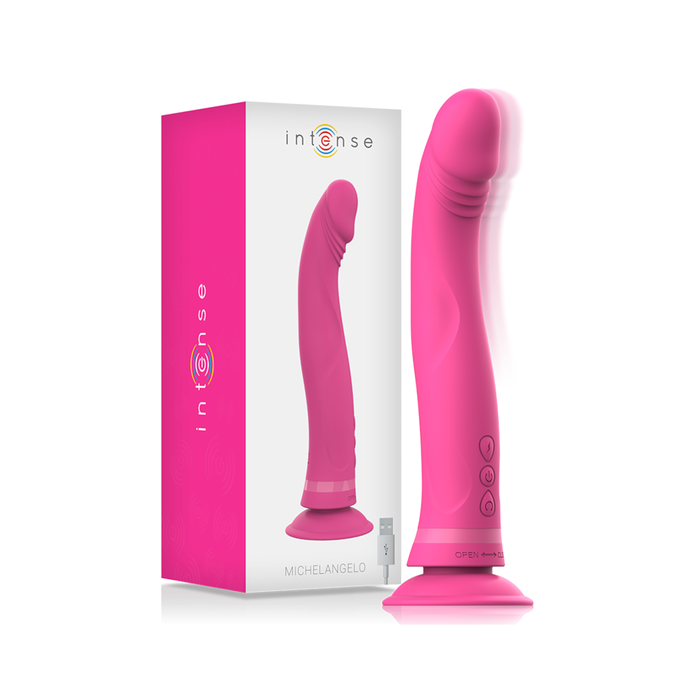INTENSE - DILDO VIBRATORE IN SILICONE ROSA MICHELANGELO