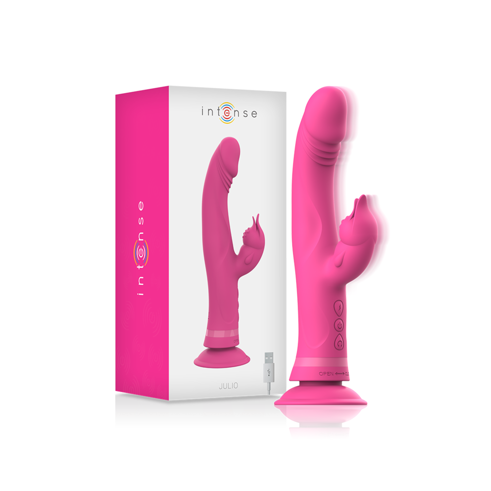INTENSE - VIBRATEUR JULIO RABBIT SILICONE ROSE