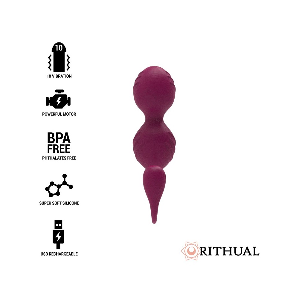 RITHUAL - NISHA RECHARGEABLE VIBRATING KEGEL BALLS ORCHID