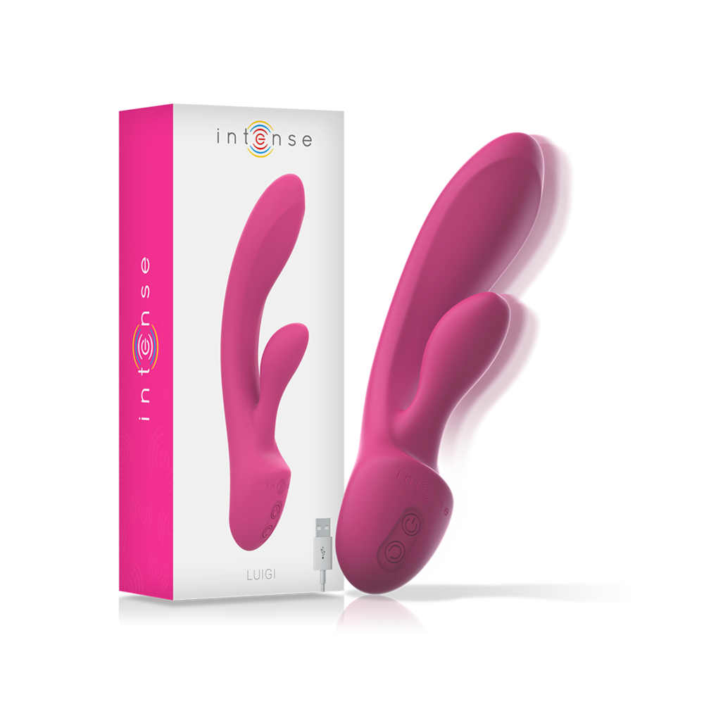 INTENSE - VIBRADOR LUIGI COELHO ROSA SILICONE LÍQUIDO