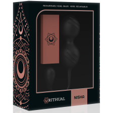 RITHUAL - NISHA RECHARGEABLE VIBRATING KEGEL BALLS BLACK