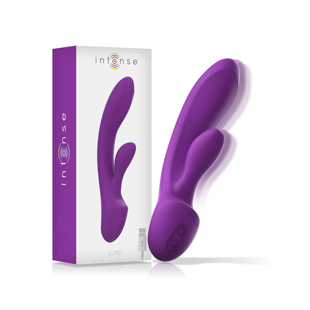 INTENSE - VIBRATORE LUIGI RABBIT SILICONE LIQUIDO VIOLA