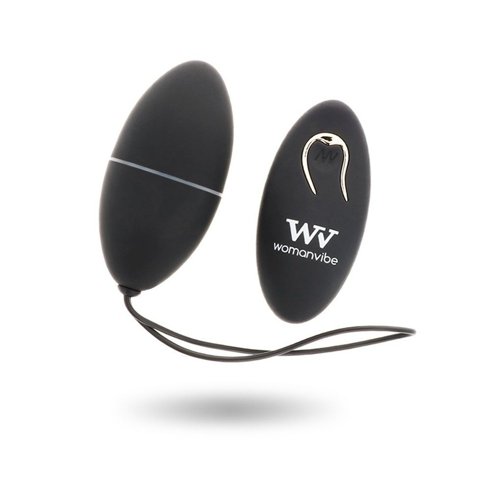 WOMANVIBE - ALSAN EGG CONTROLE REMOTO PRETO SILICONE PRETO
