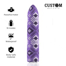 CUSTOM BULLETS - RECHARGEABLE SNAKE PURPLE MAGNETIC BULLET 10 INTENSITIES