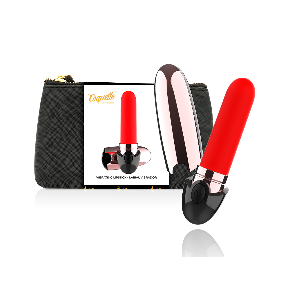 COQUETTE CHIC DESIRE - BATOM RECARREGVEL VIBRADOR PRETO/ OURO