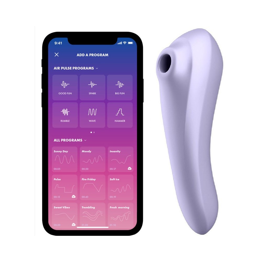 SATISFYER - DUAL PLEASURE AIR PULSE VIBRATOR MAUVE