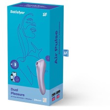 SATISFYER - VIBRATEUR DUAL PLEASURE AIR PULSE MAUVE