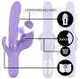 INTENSE - BILLIE VIBRATORE MULTIFUNZIONALE RICARICABILE A SUCCHIO CON PULSANTE VIOLA