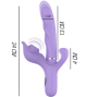 INTENSE - BILLIE VIBRATORE MULTIFUNZIONALE RICARICABILE A SUCCHIO CON PULSANTE VIOLA